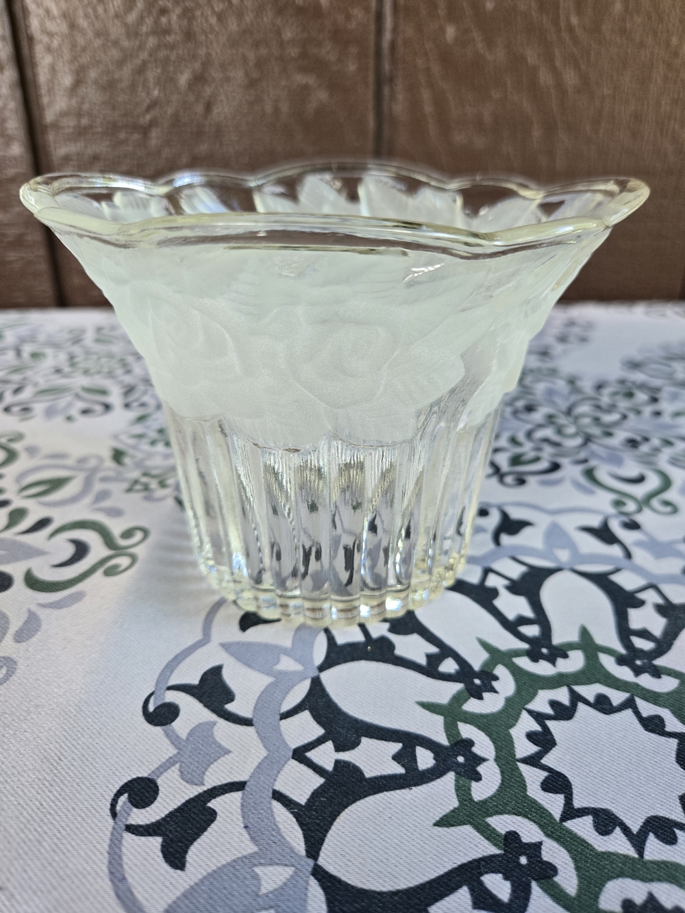 Mikasa Frosted Rose Etched Glass